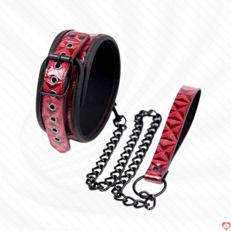 Vòng Cổ BDSM Xích Thép Điều Khiển Phụ Kiện Tình Yêu 