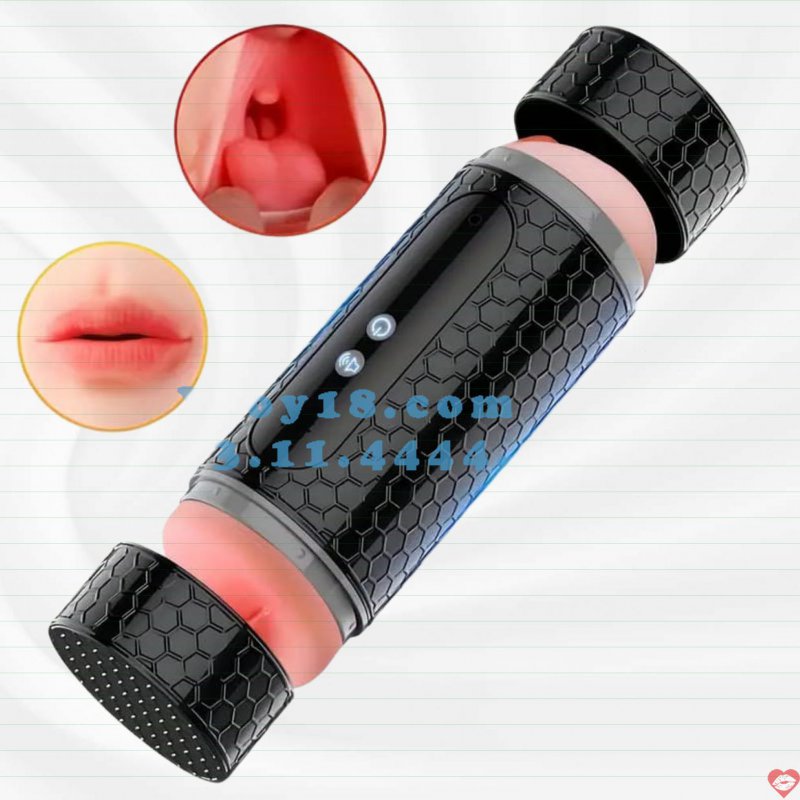 Âm Đạo Giả Ngụy Trang Cao Cấp 2 Đầu JIUAI: Rung - Mút- Sưởi Ấm - Phát Âm