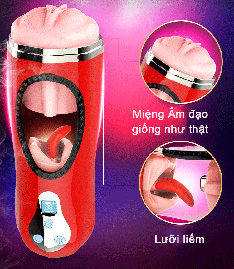 Cốc thủ dâm EVO AD34 tỏa nhiệt rung liếm siêu thực khuyến mãi 