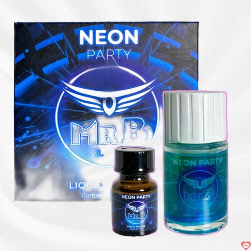 Combo Popper Neon Party Xanh Dạ Quang 50ml Chính Hãng Mỹ Chai 40ml + 10ml