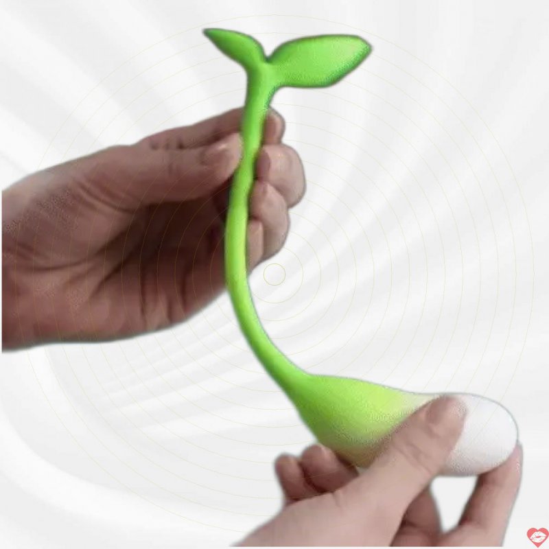 Trứng rung tình yêu cao cấp nụ xuân EG34G hình nụ hoa màu xanh lơ trắng chất liệu silicone điều