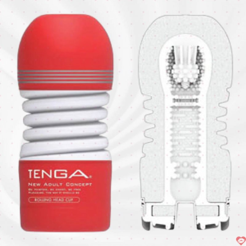 cốc thủ dâm Tenga Rolling Head Cup với thiết kế xoắn ốc điều chỉnh lực hút và kích thích mạnh