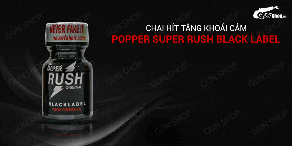 Popper Super Rush Black Label 10ml Mỹ chính hãng giá tốt Popper Super Rush Black Label 10ml Mỹ chính hãng giá tốt