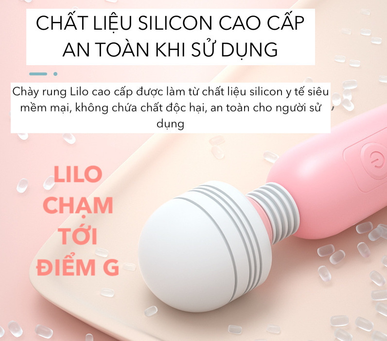 Chày rung Lilo không dây sạc USB máy massage điểm G giá tốt Chày rung Lilo không dây sạc USB máy massage điểm G giá tốt