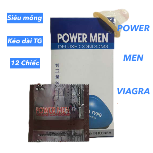 Bao cao su Powermen siêu mỏng kéo dài thời gian dùng Viagra Bao cao su Powermen siêu mỏng kéo dài thời gian dùng Viagra