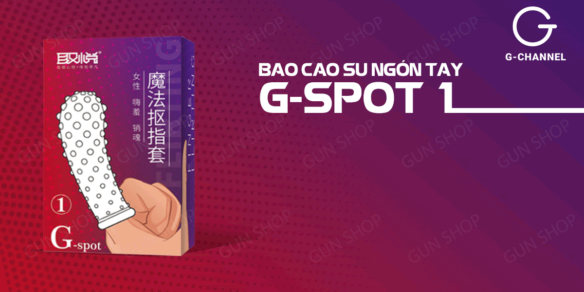 Bao cao su ngón tay gai nổi kích thích G-spot hộp 1 cái chính hãng Bao cao su ngón tay gai nổi kích thích G-spot hộp 1 cái chính hãng