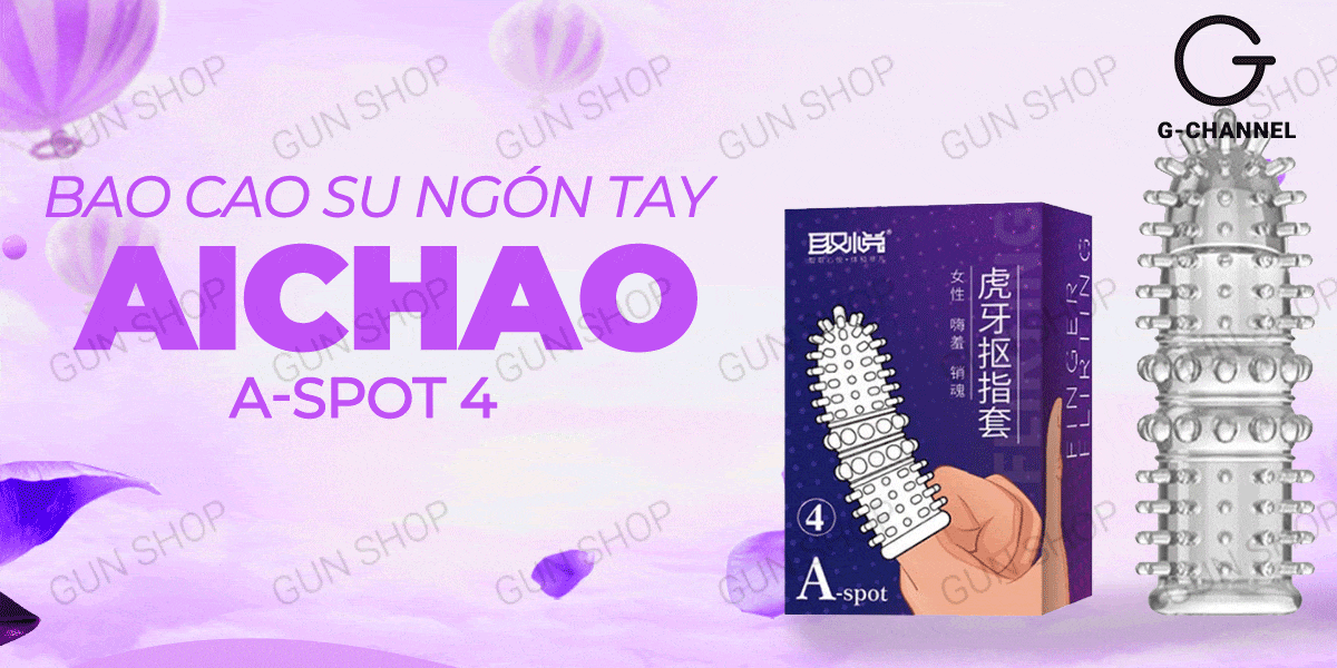 Bao cao su ngón tay Aichao A-spot gai lớn kích thích cực đỉnh Bao cao su ngón tay Aichao A-spot gai lớn kích thích cực đỉnh