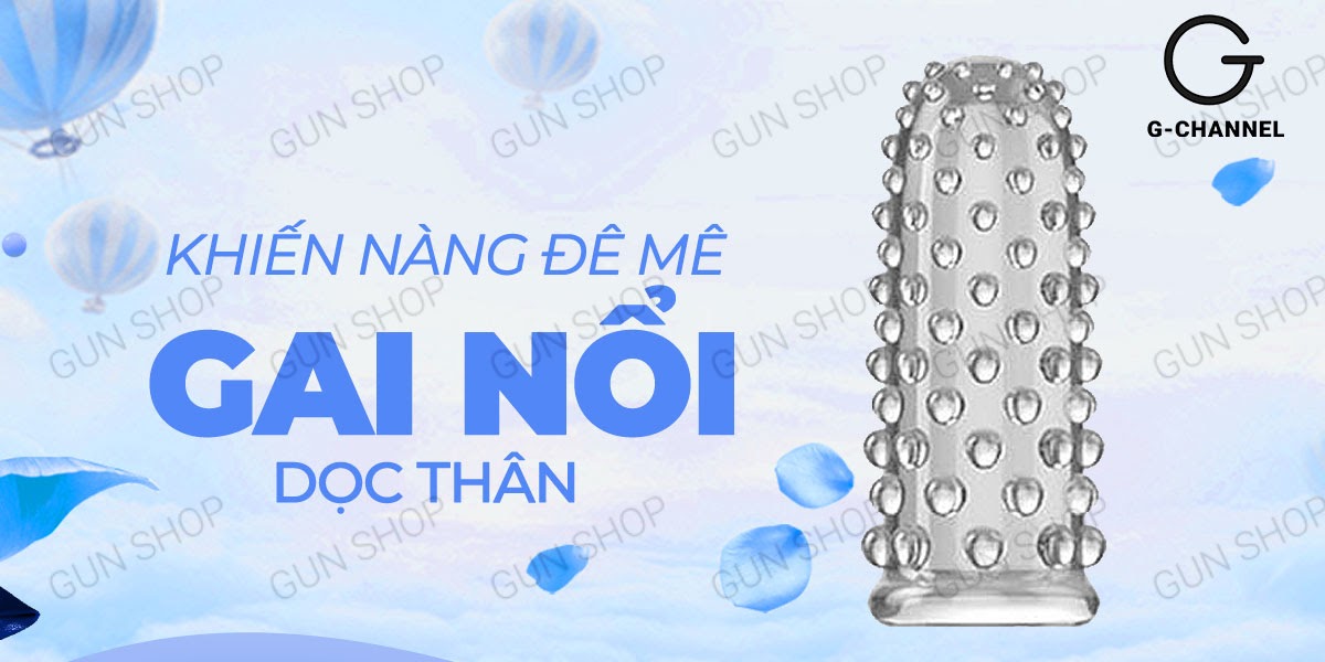 Bao cao su gai nổi Aichao 2 ngón tay dài - Hộp 2 cái siêu mượt Bao cao su gai nổi Aichao 2 ngón tay dài - Hộp 2 cái siêu mượt