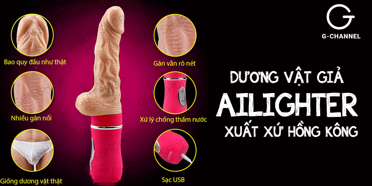 Mua Dương vật giả cao cấp Ailighter rung thụt toả nhiệt giống thật cầm tay giá tốt Mua Dương vật giả cao cấp Ailighter rung thụt toả nhiệt giống thật cầm tay giá tốt