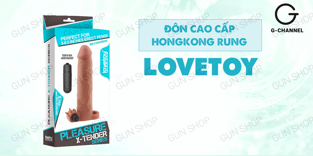 Bao cao su đôn dên Lovetoy rung mạnh tăng kích thước kích thích Bao cao su đôn dên Lovetoy rung mạnh tăng kích thước kích thích