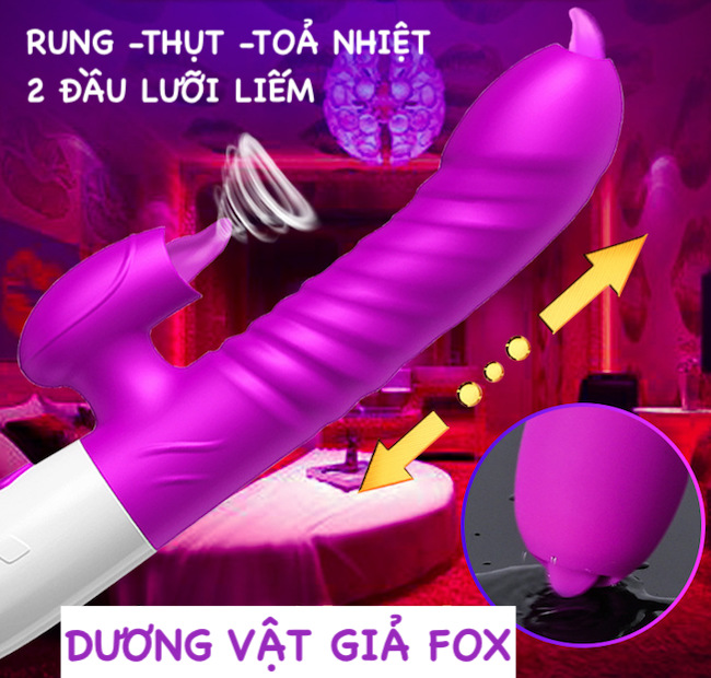 Dương Vật Giả Fox Có Rung Thụt 2 Đầu Bú Liếm Toả Nhiệt Hấp Dẫn 