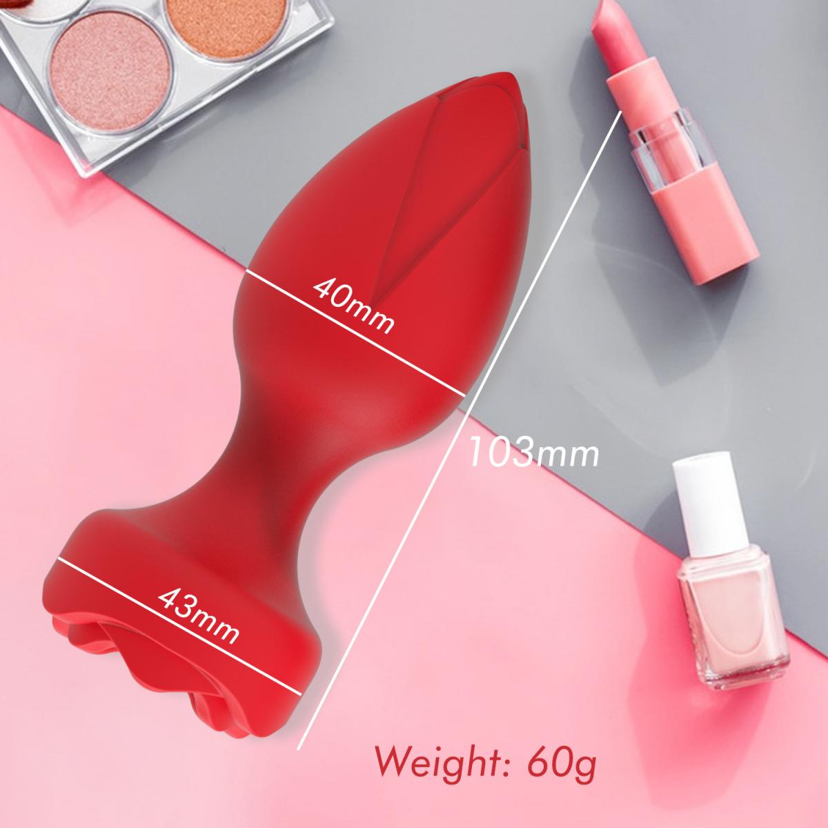 Phích Cắm Hậu Môn Hoa Hồng Rung Điều Khiển Cao Cấp Thú Vị