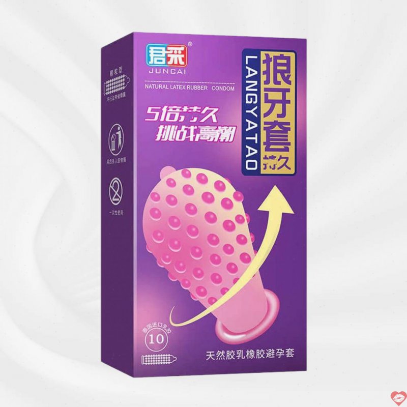 Bao cao su Juncai Langyatao hạt nổi 10 cái chất lượng cao
 