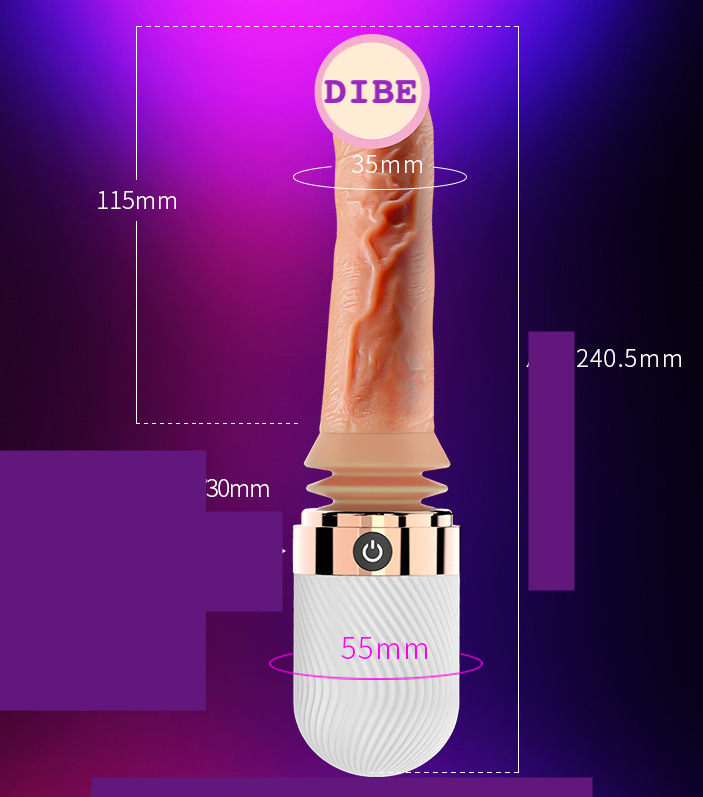 Dương Vật Giả Rung Thụt 10 Chế Độ Phát Nhiệt Sạc USB Tự Động