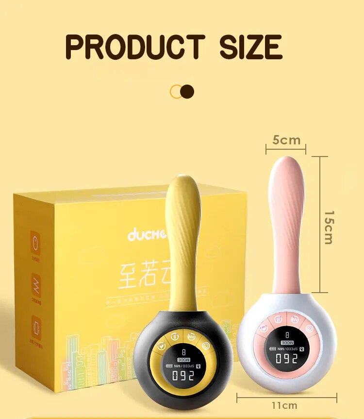 Dildo rung thụt điều khiển LCD thỏa mãn nữ kích thích mạnh mẽ