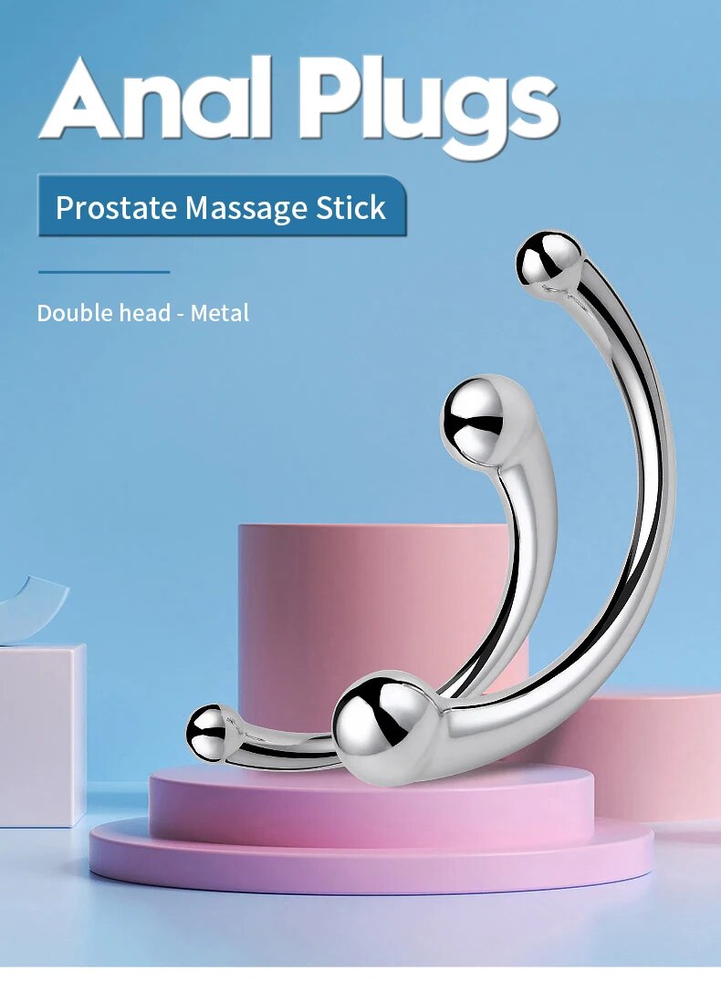 Que inox cong C massage hậu môn - kích thích tuyến tiền liệt hiệu quả