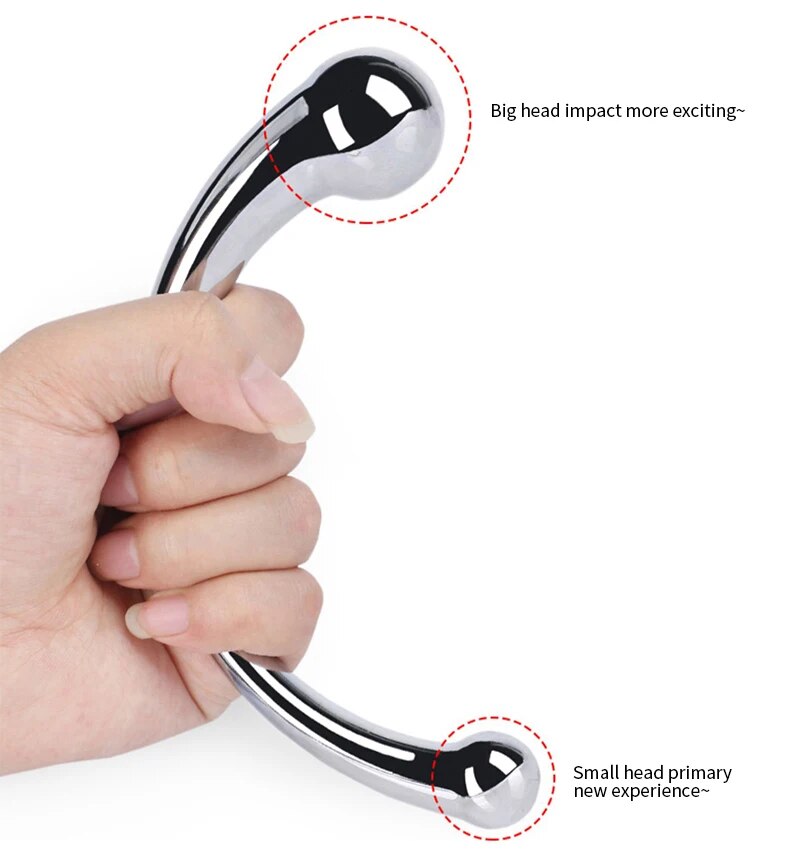Que inox cong C massage hậu môn - kích thích tuyến tiền liệt hiệu quả