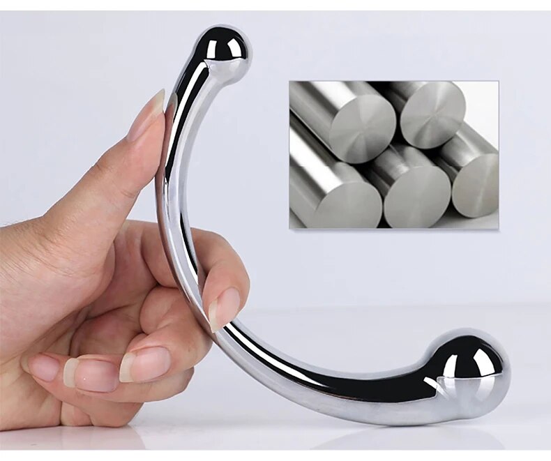 Que inox cong C massage hậu môn - kích thích tuyến tiền liệt hiệu quả