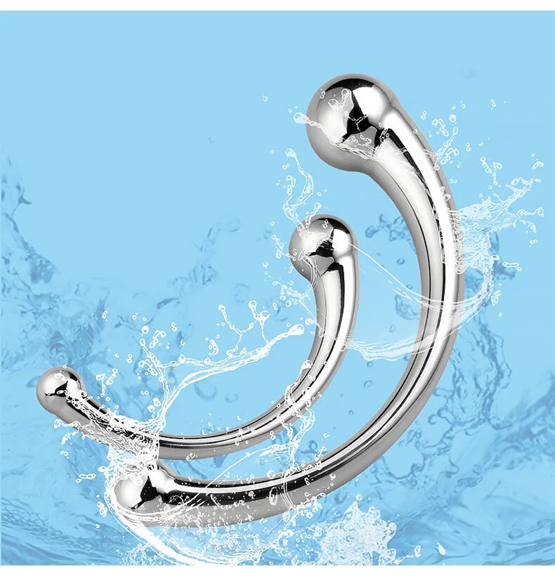 Que inox cong C massage hậu môn - kích thích tuyến tiền liệt hiệu quả