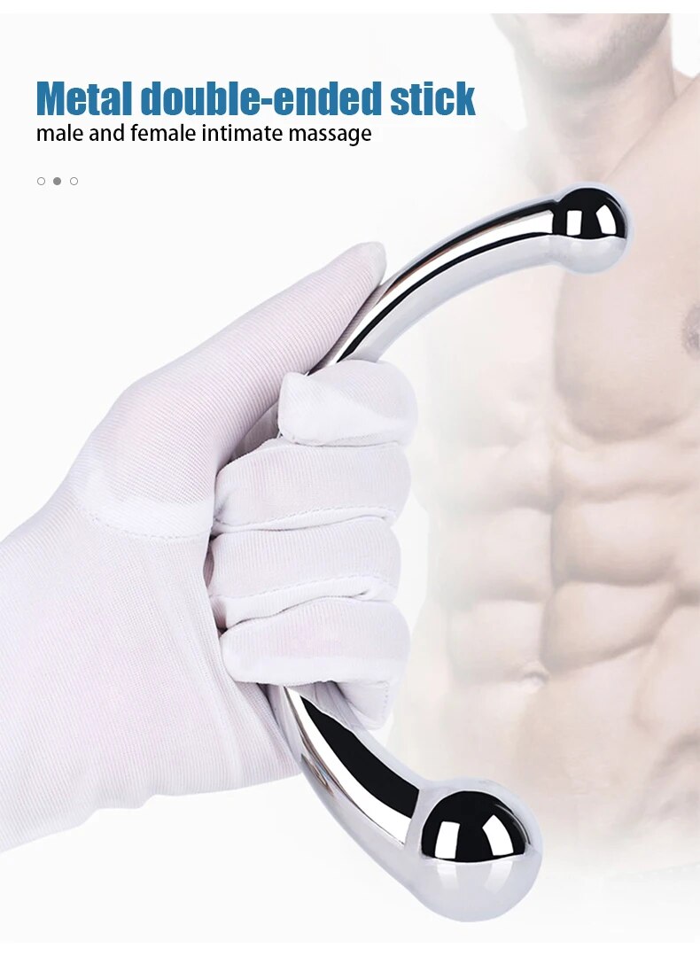 Que inox cong C massage hậu môn - kích thích tuyến tiền liệt hiệu quả