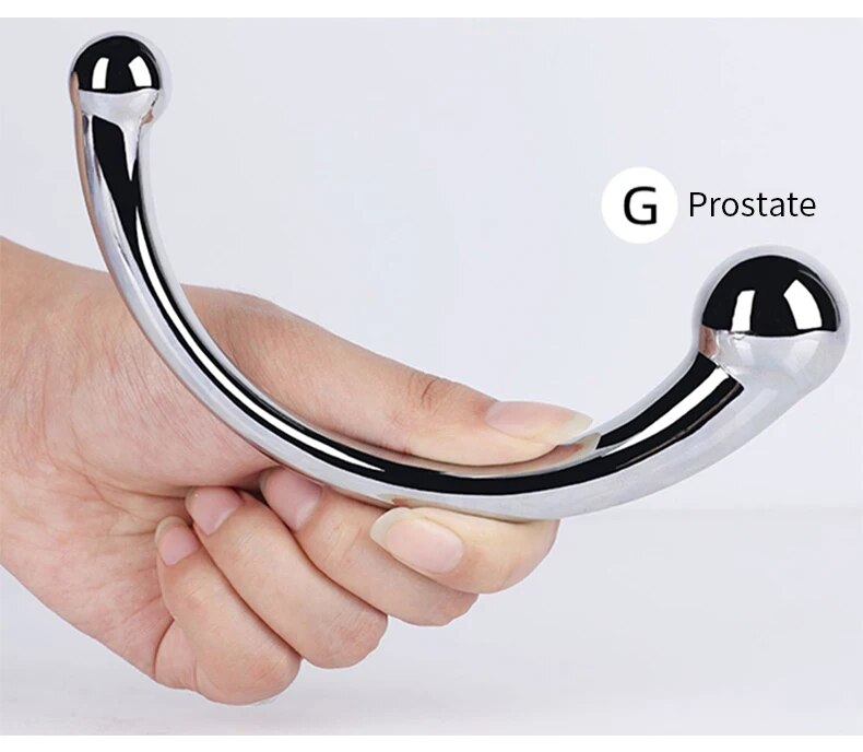 Que inox cong C massage hậu môn - kích thích tuyến tiền liệt hiệu quả