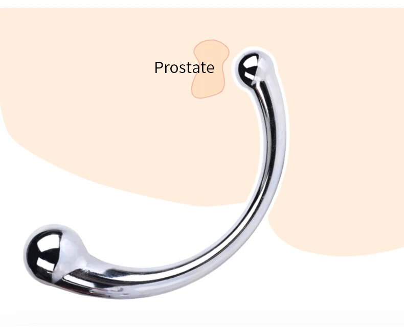 Que inox cong C massage hậu môn - kích thích tuyến tiền liệt hiệu quả