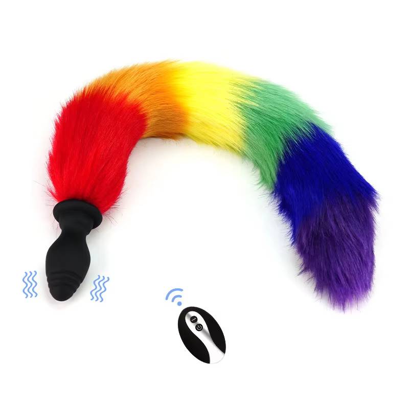 Đuôi cáo silicone rung điều khiển cosplay sexy phụ kiện đồ chơi Đuôi cáo silicone rung điều khiển cosplay sexy phụ kiện đồ chơi