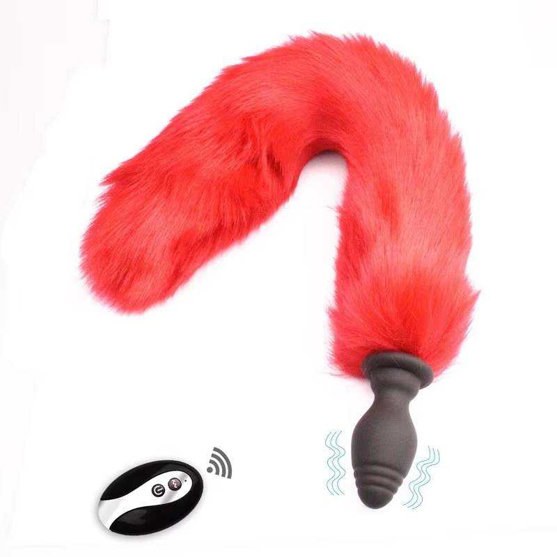 Đuôi cáo silicone rung điều khiển cosplay sexy phụ kiện đồ chơi Đuôi cáo silicone rung điều khiển cosplay sexy phụ kiện đồ chơi