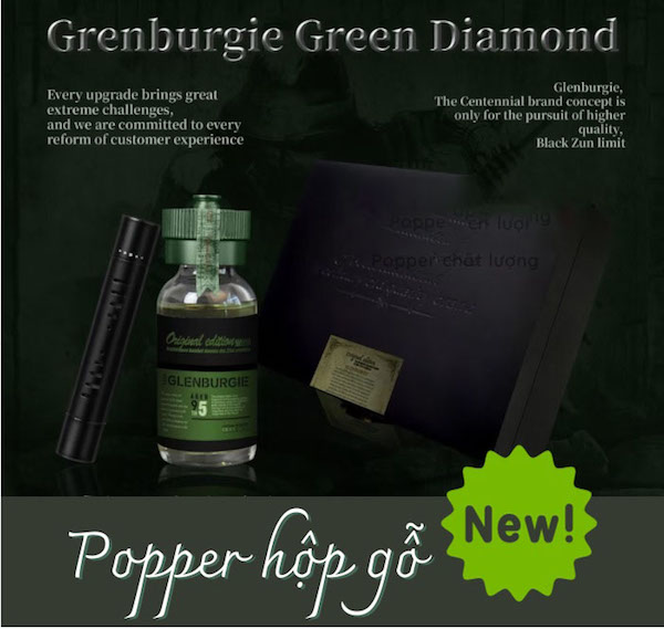 Popper Glenburgie Green Diamond 30ml Aged 95 mạnh tăng khoái cảm gay