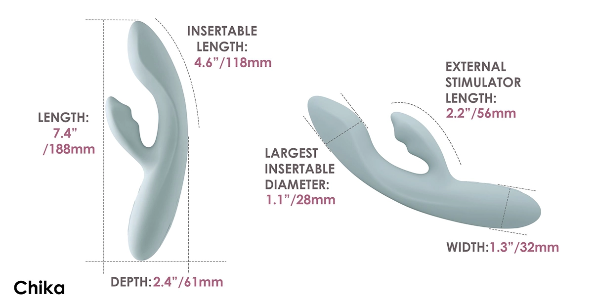Dương vật giả Svakom Chika rung điểm G ấm nóng kích thích mạnh
