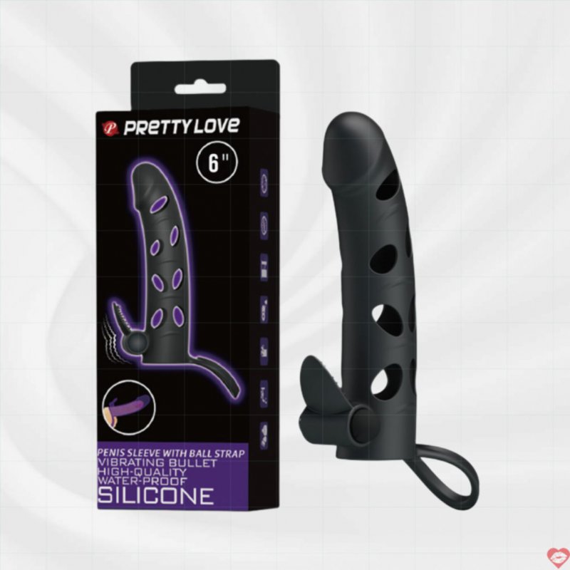 Bao Cao Su Đôn Dên Rung 6 Inch Kích Thích Mạnh Mẽ 