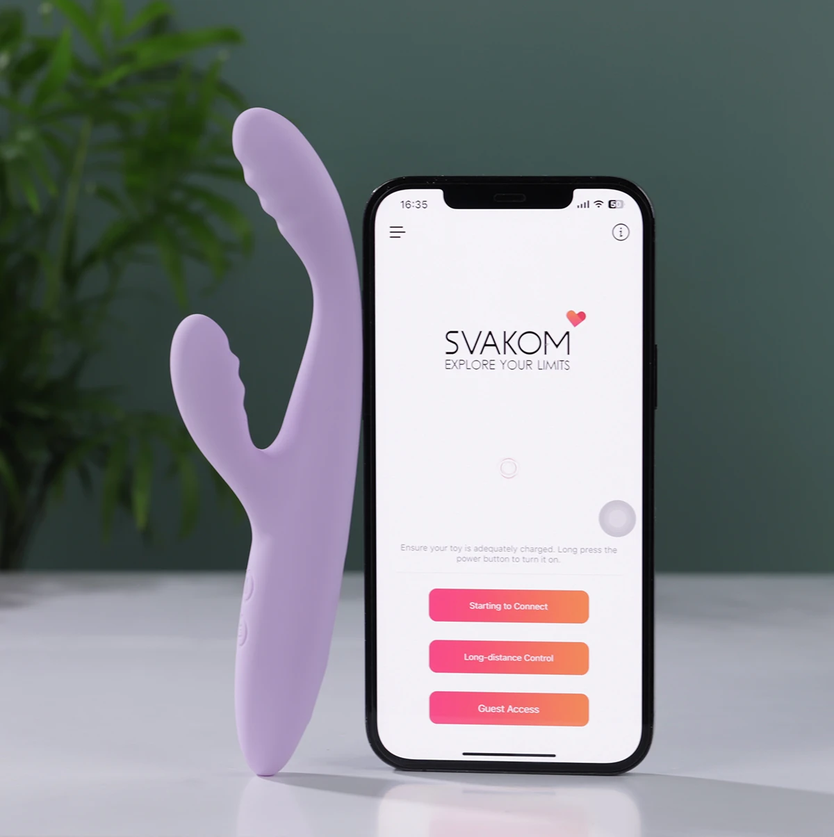 Dương vật giả Svakom Cici Plus 2 rung mạnh điều khiển App tiện lợi 

