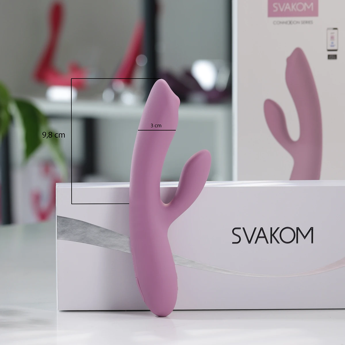Dương vật giả 2 nhánh Svakom TRYSTA NEO rung mạnh, app tiện lợi