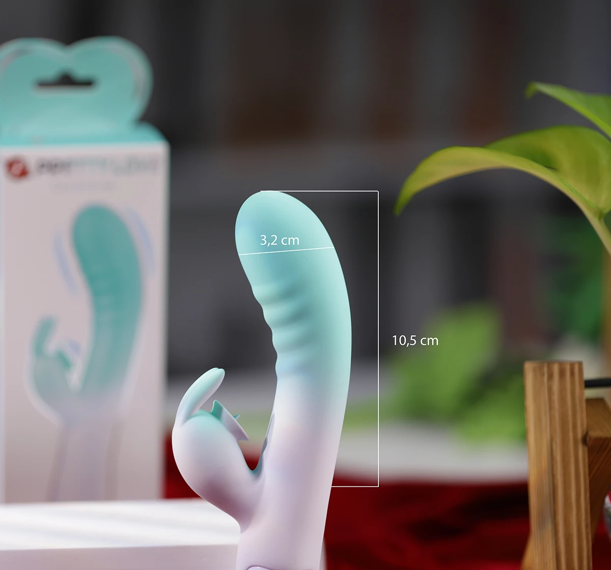 Dương vật giả Pretty Love Cerberus 30 chế độ kích thích tai thỏ silicon