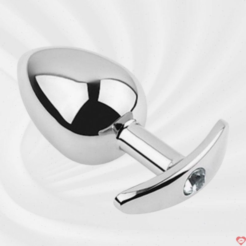Phích hậu môn inox đính đá size 3.4cm - Sex toy cao cấp, kích thích 