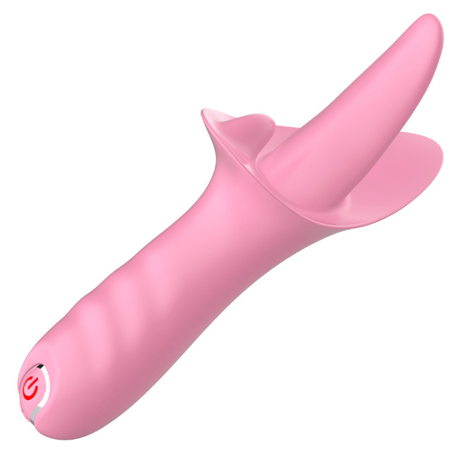 Lưỡi Liếm Silicone 2 Nhánh Mềm Mại Kích Thích Điểm G Cao Cấp