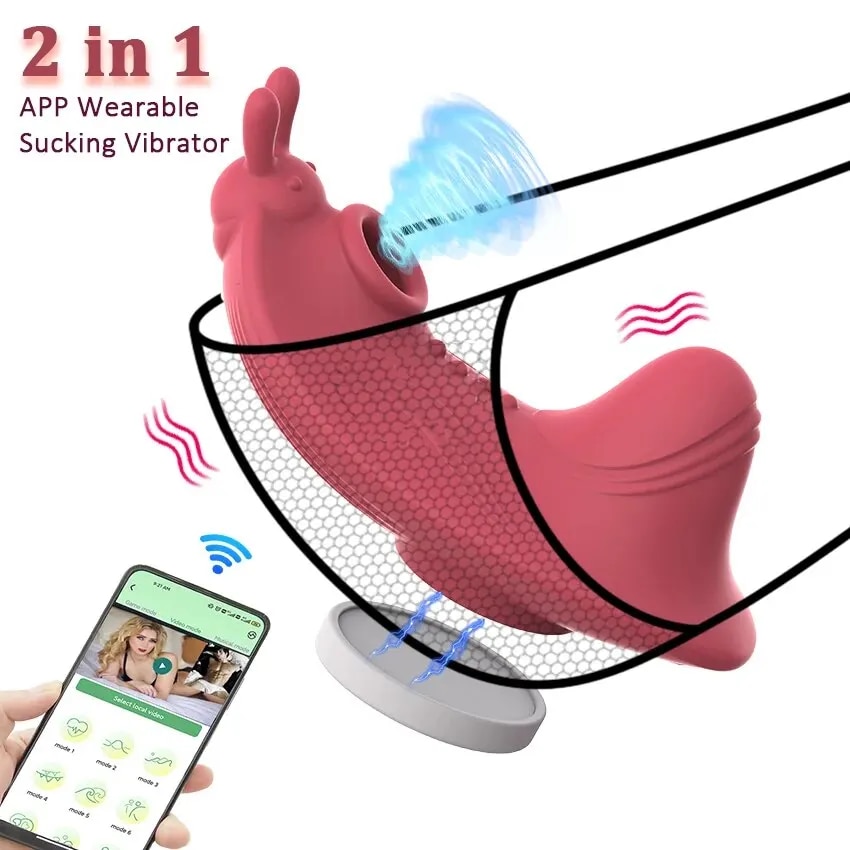 Máy massage Love Spouse 2 đầu rung thổi điều khiển app tiện lợi