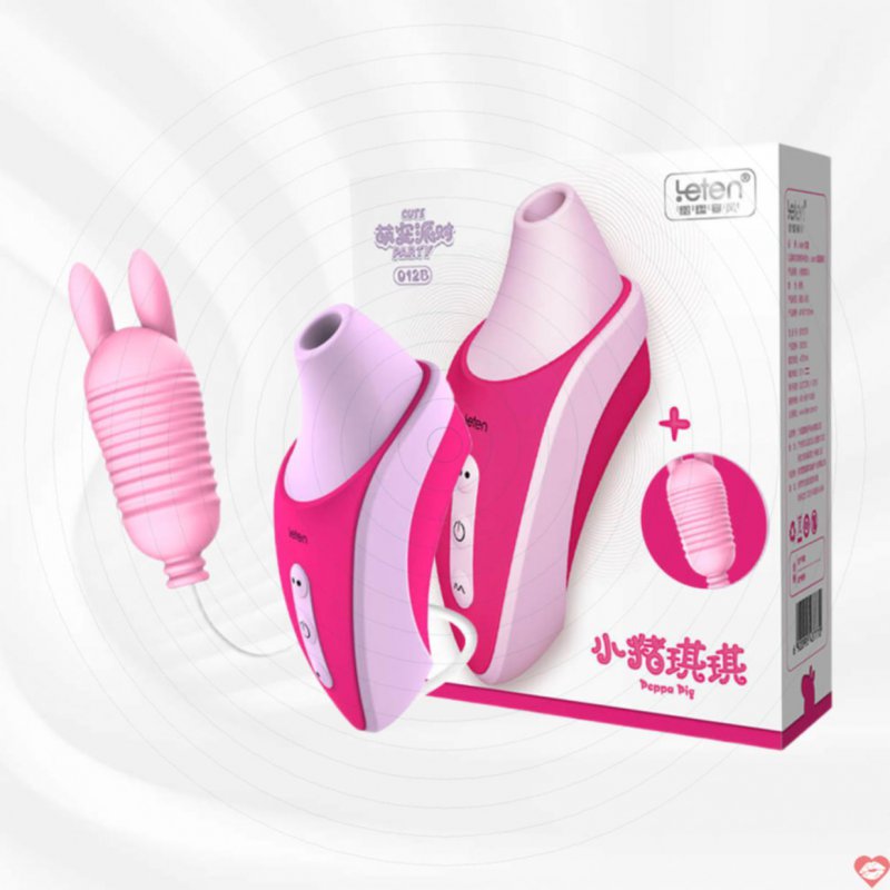 Máy bú mút Leten Peppa Pig 012B trứng rung tai thỏ cao cấp
 