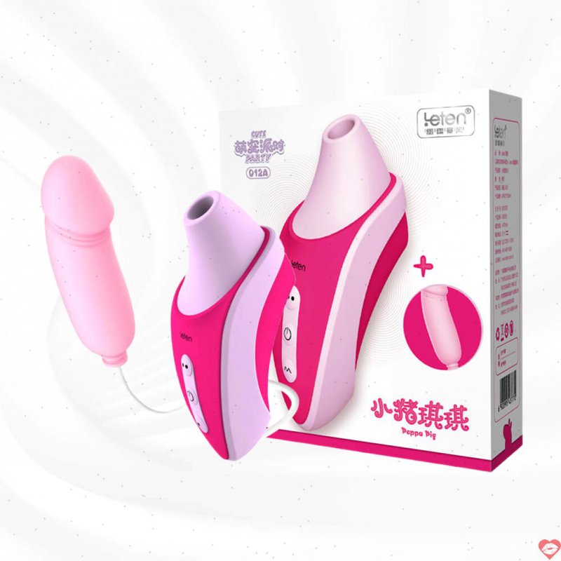 Máy bú mút đa chức năng Leten Peppa Pig 012A kèm trứng rung hình dương vật