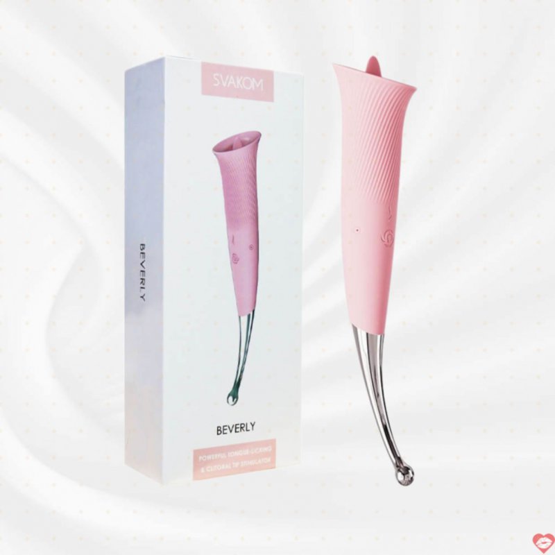 Máy massage 2 đầu Svakom Beverly kèm lưỡi liếm kích thích điểm G