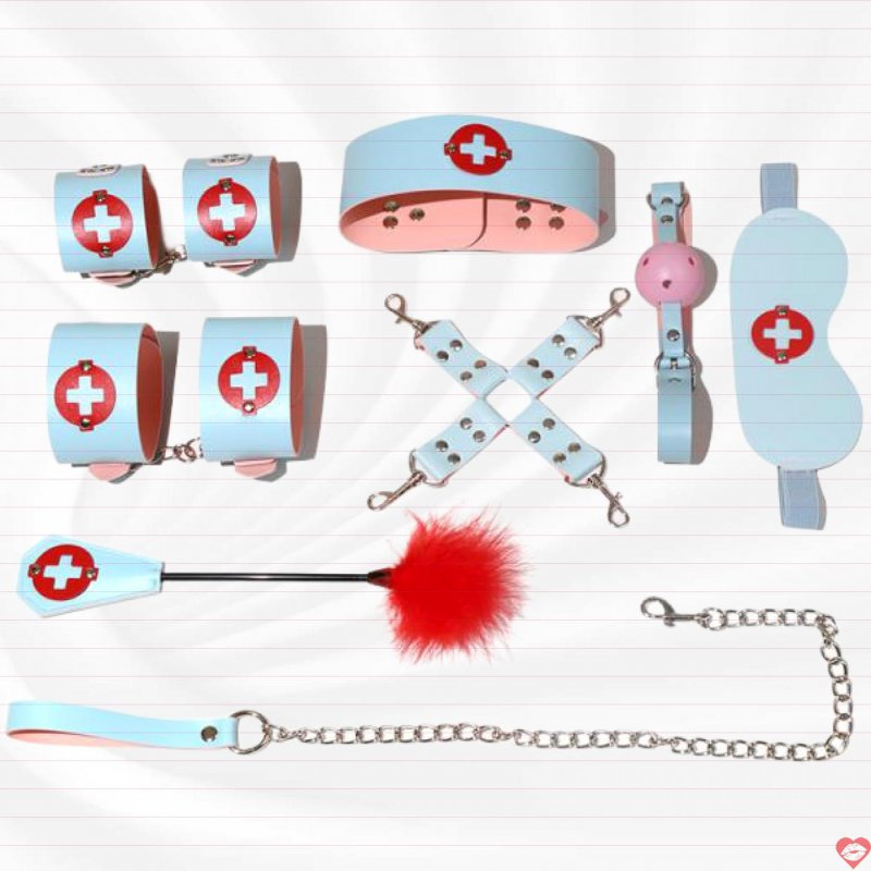 Set đồ cosplay nữ y tá BDSM 8 món JIUAI hấp dẫn sexy 