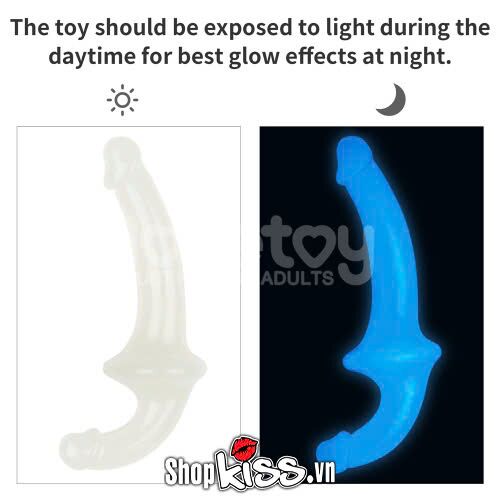 Dương vật giả 2 đầu trong suốt dành cho Les Lovetoy Lumino Play – Phát quang ban đêm