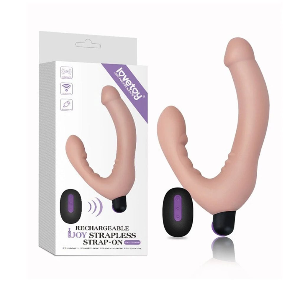 Dương vật giả 2 đầu nhiều chế độ rung sạc điện Lovetoy Ijoy Strapless