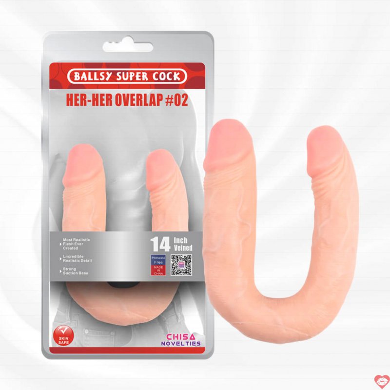 Dương Vật Giả 2 Đầu Chisa Her Kích Thích Đôi Tặng Kèm Dầu 