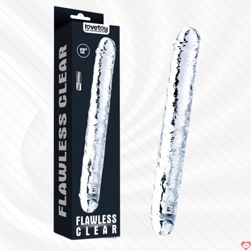 Dương Vật Giả 2 Đầu Lovetoys USA Trong Suốt Mềm Mại 