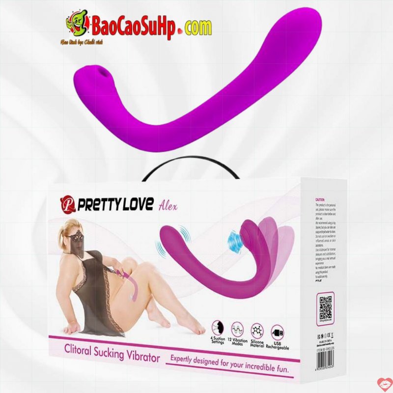 Máy rung Baile Patilla đa chế độ massage nữ sục cong hút 