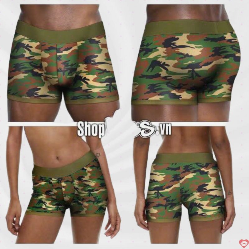 Quần short dương vật Lovetoy Ingen Camo Strapon Siêu bền, Thoáng mát 