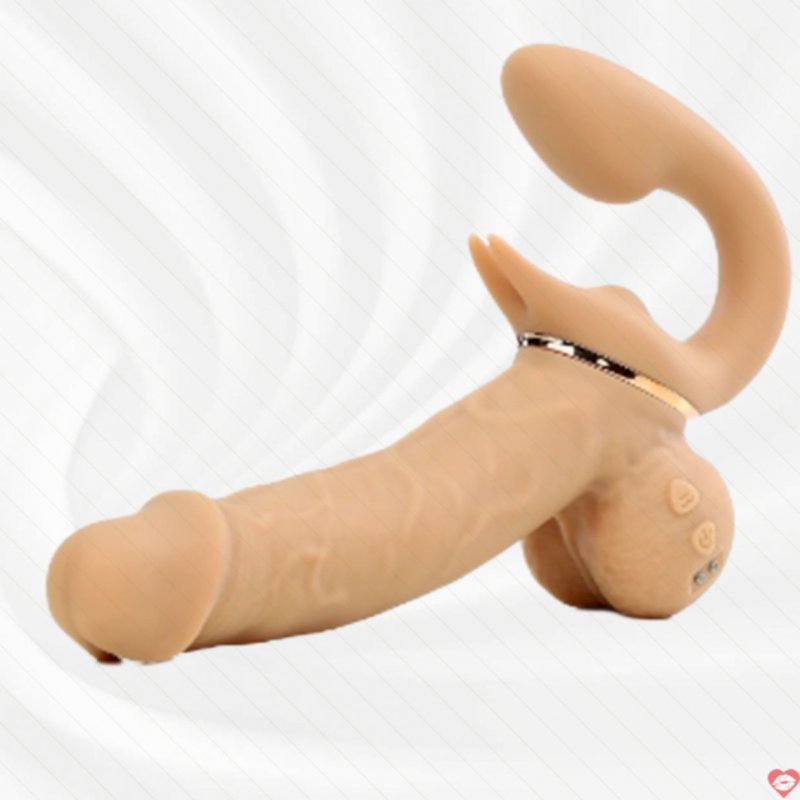 Dương vật silicon 2 đầu rung cao cấp kích thích mạnh cho les 