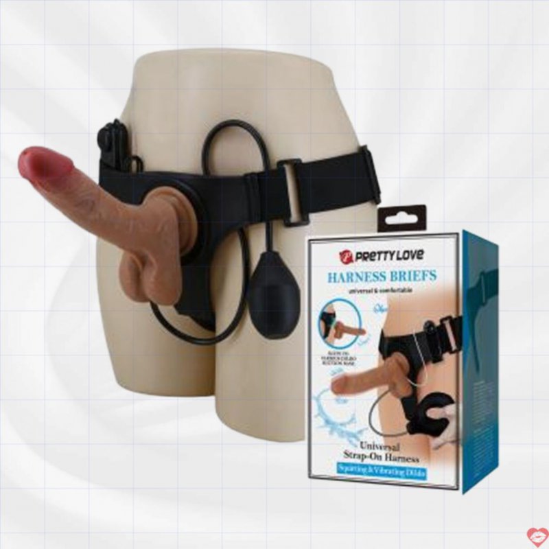 Đai rung bắn tinh giả dương vật cao cấp siêu thật kích thích  