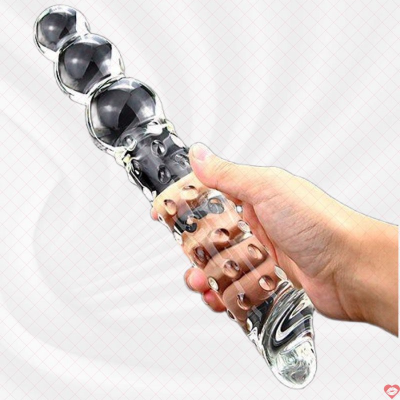 Dương vật giả thủy tinh 2 đầu siêu kích thích, bền đẹp, an toàn 